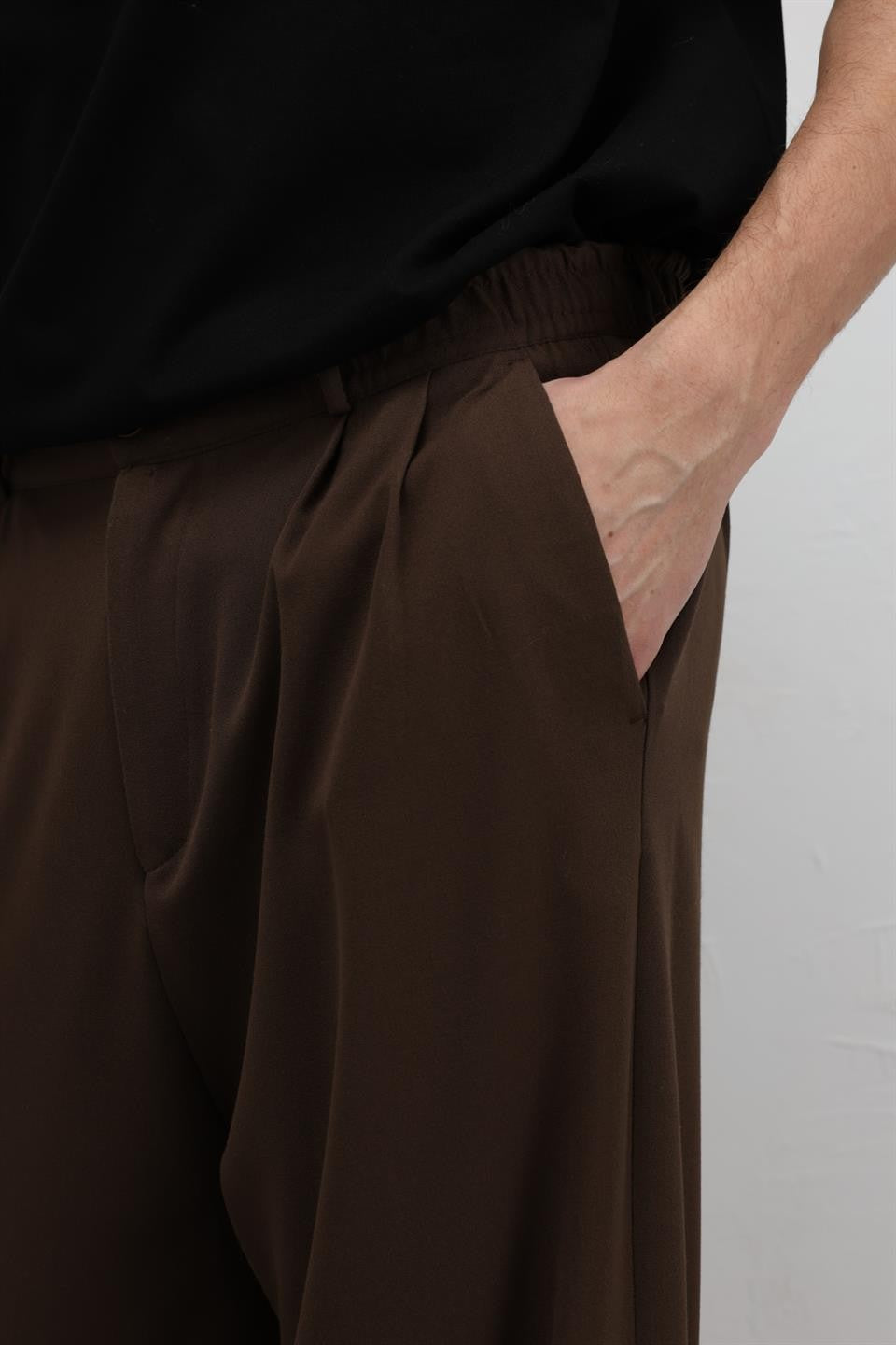 Baggy-Fit Fabric Pants 30-795-1