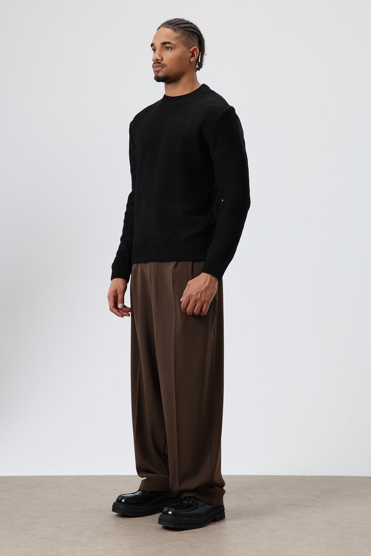 Baggy-Fit Fabric Pants 30-795-1