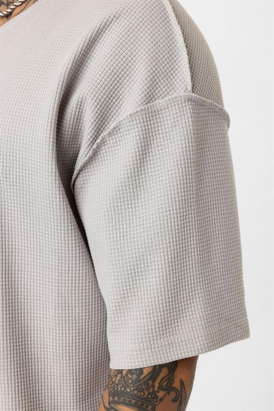 Oversized Knit T-Shirt with Back Print