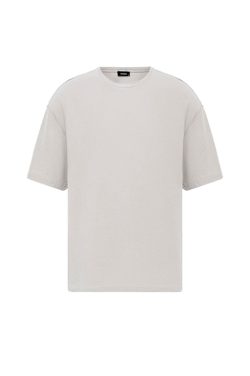 Oversized Knit T-Shirt with Back Print
