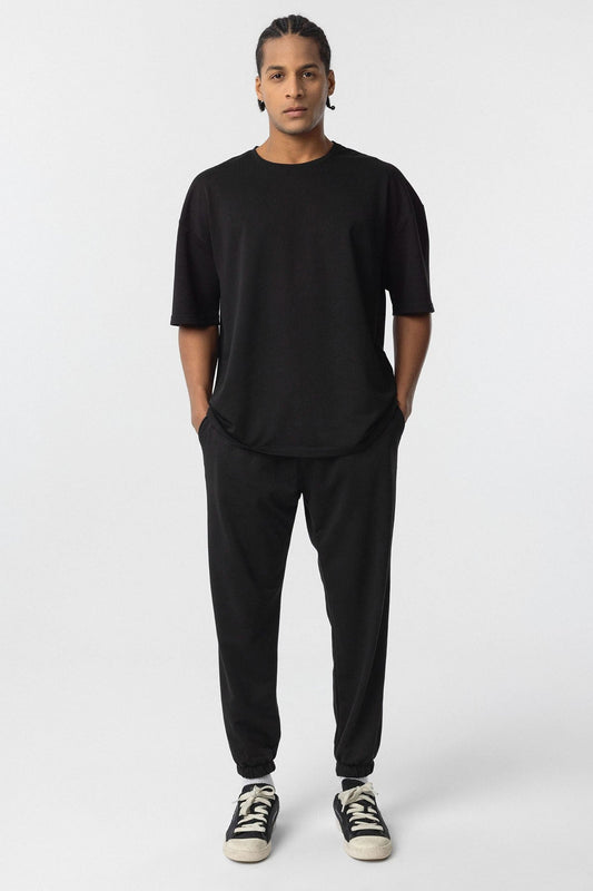Basic Oversized Cuffed Sweatpants Set
