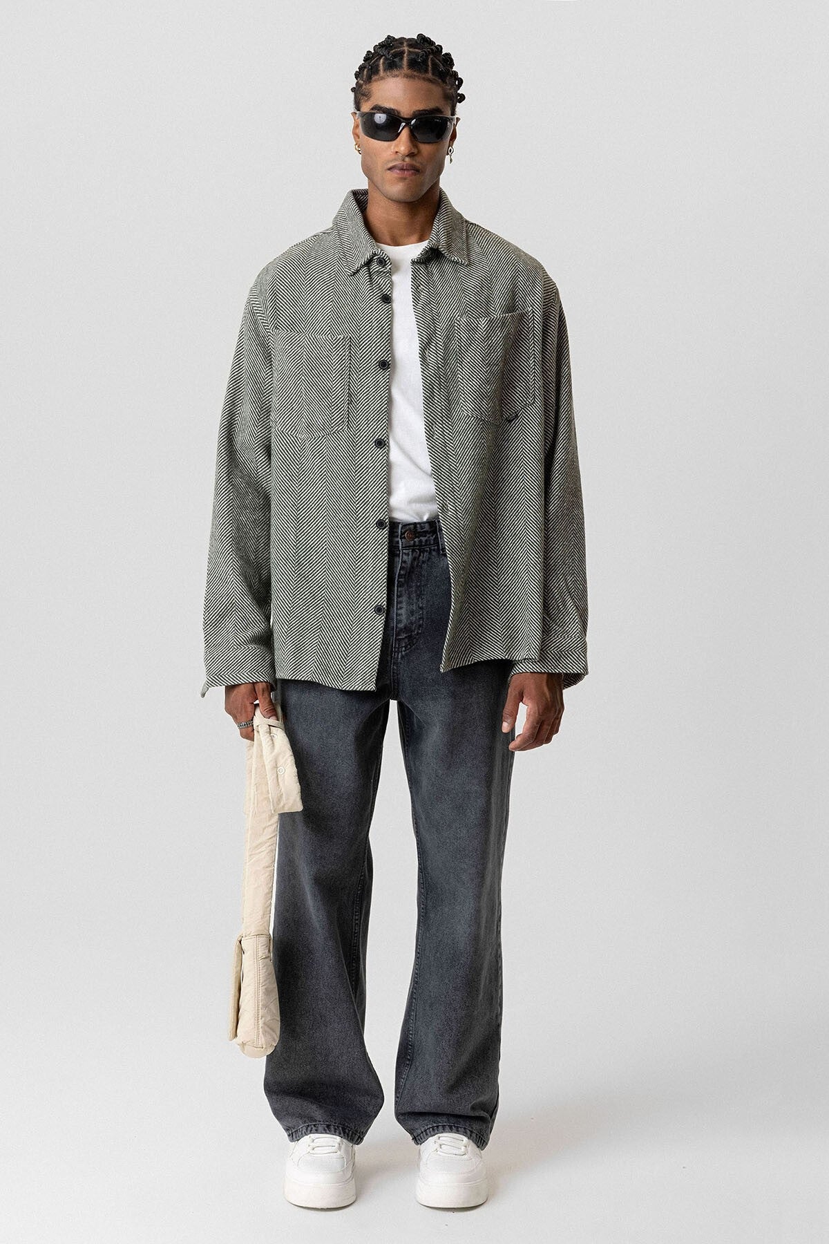Oversized Lumberjack Shirt with Double Pockets
