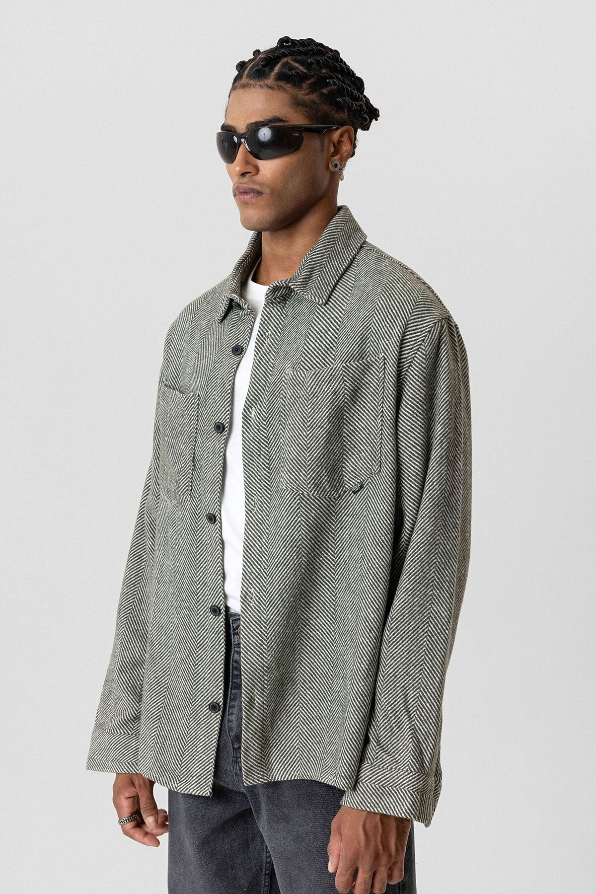 Oversized Lumberjack Shirt with Double Pockets