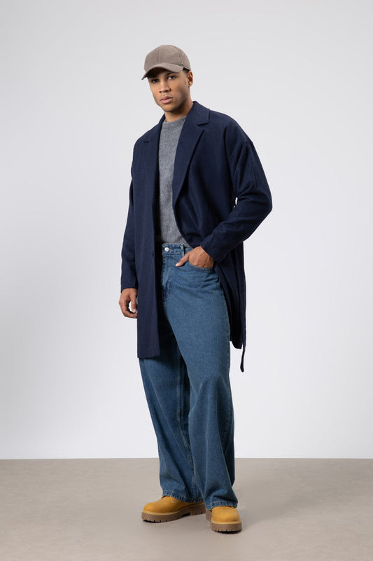 Oversized Arched Cashmere Coat