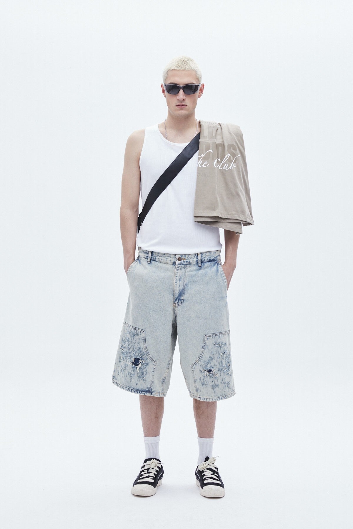 Oversized Denim Bermuda Shorts 40-224