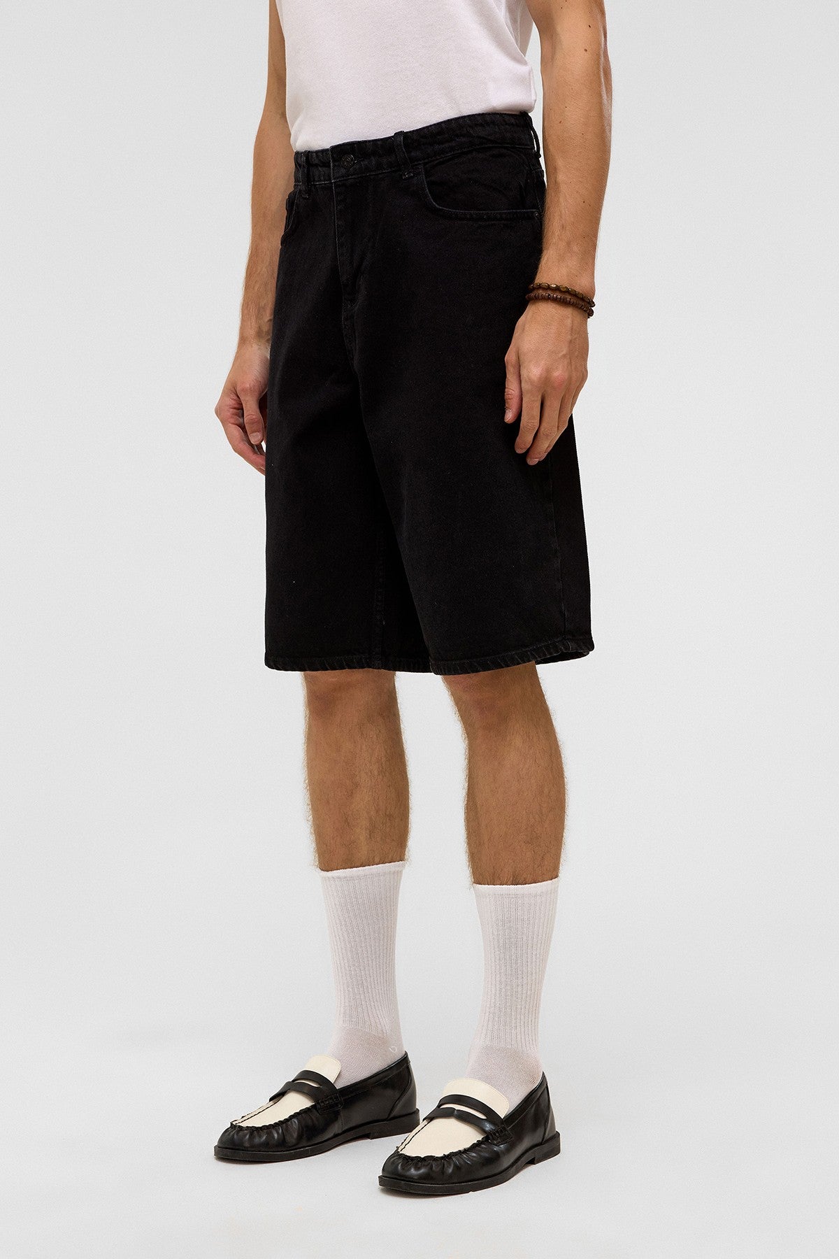 Oversized Denim Bermuda Shorts 40-285