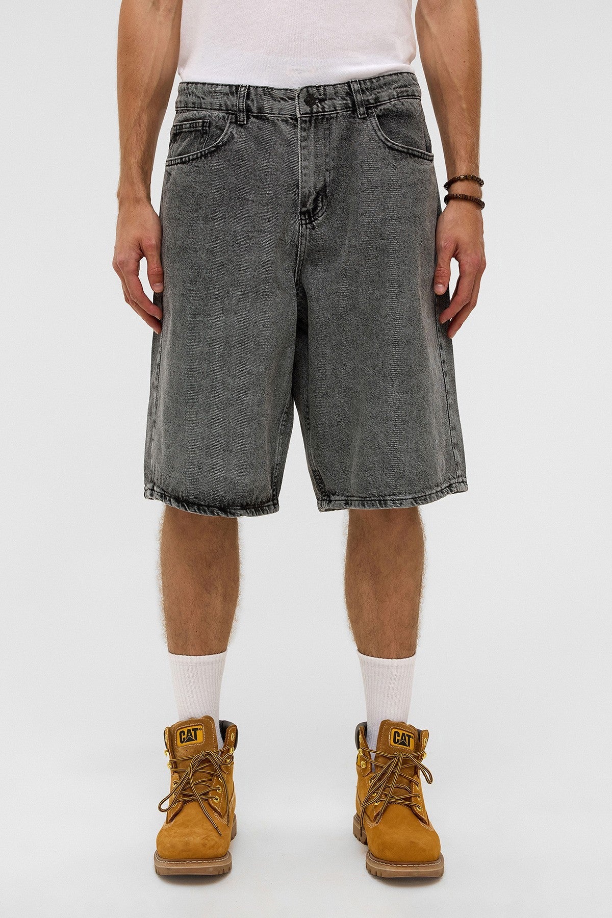 Oversized Denim Bermuda Shorts
