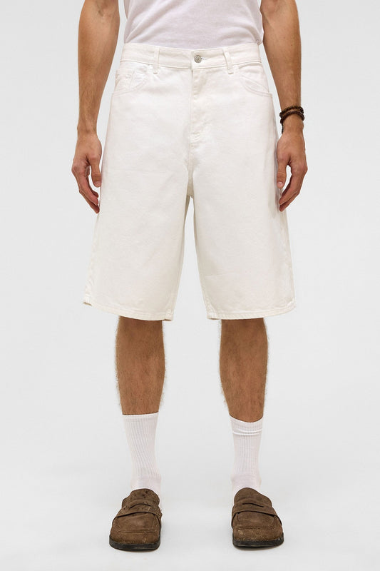 Oversized Denim Bermuda Shorts