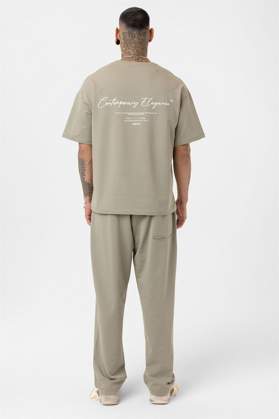 Printed Cuffed Pants Sweatsuit Set 40-293