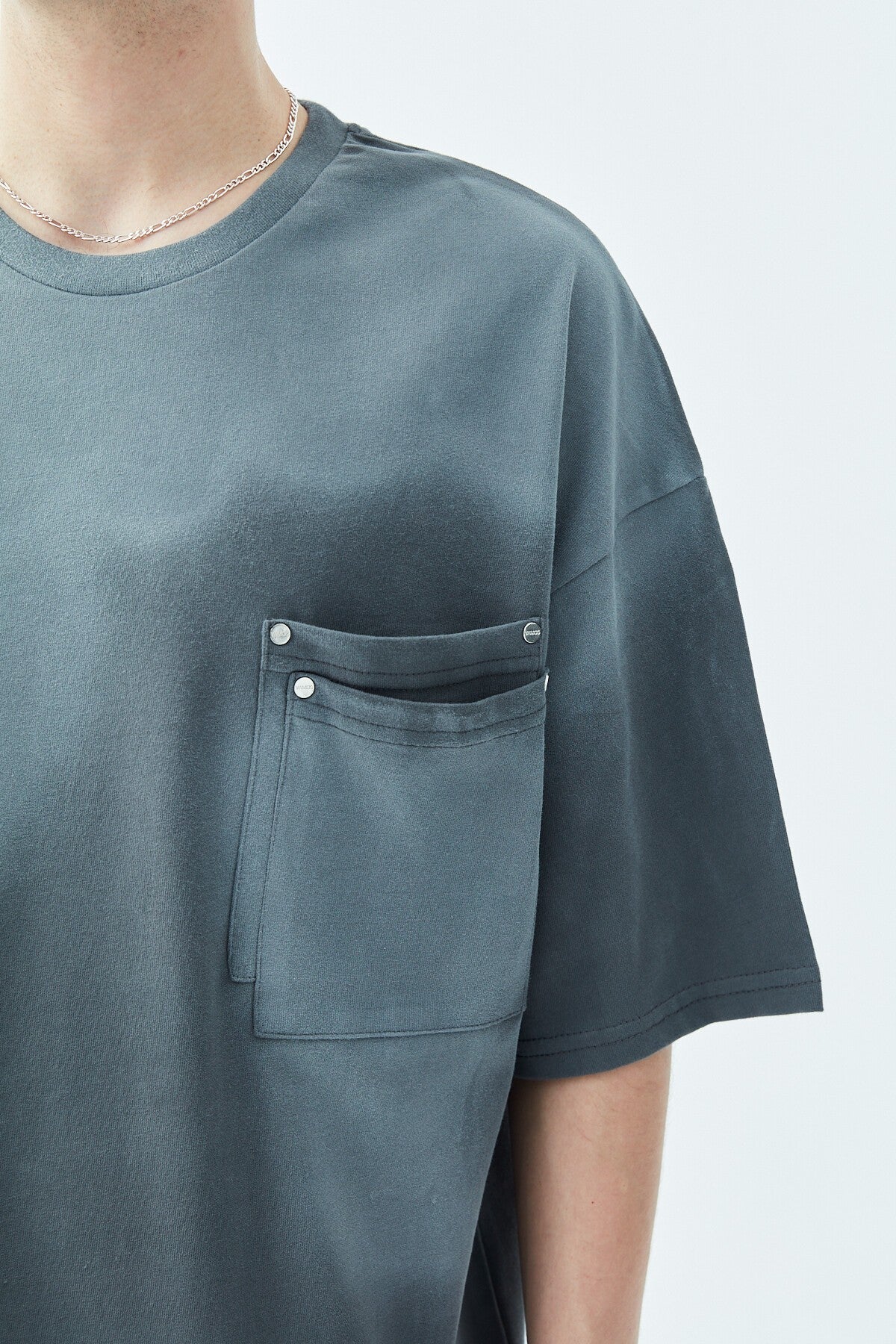 Oversized T-Shirt with Washed Pocket Detail