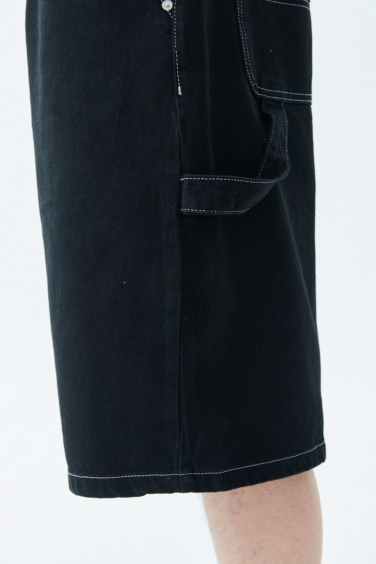 Oversized Denim Bermuda Shorts
