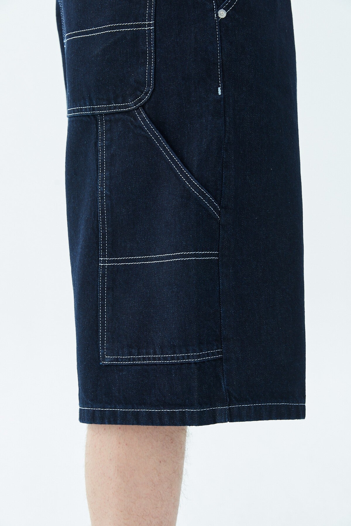 Oversized Denim Bermuda Shorts