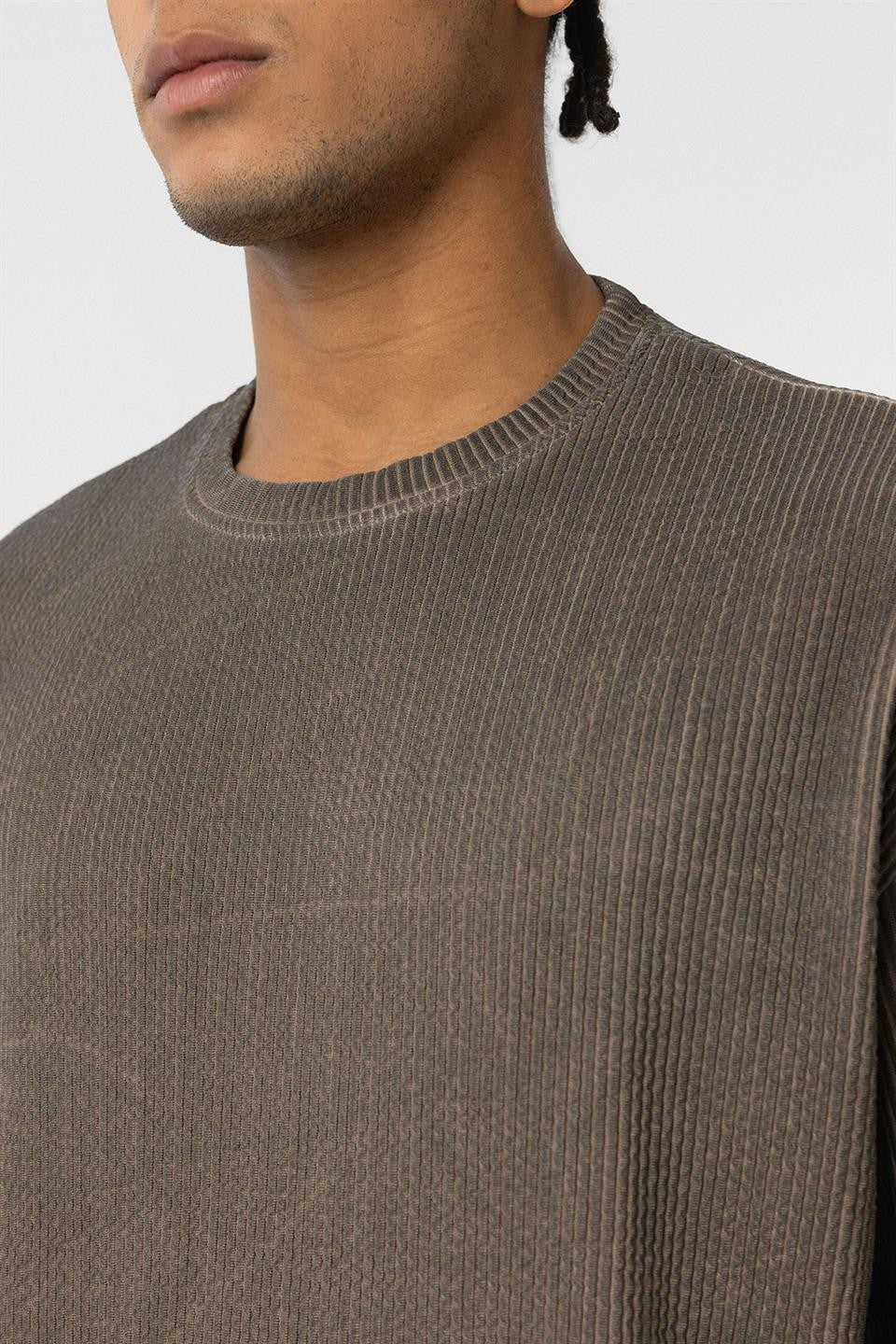 Machine-Washable Ottoman Basic Oversized T-Shirt