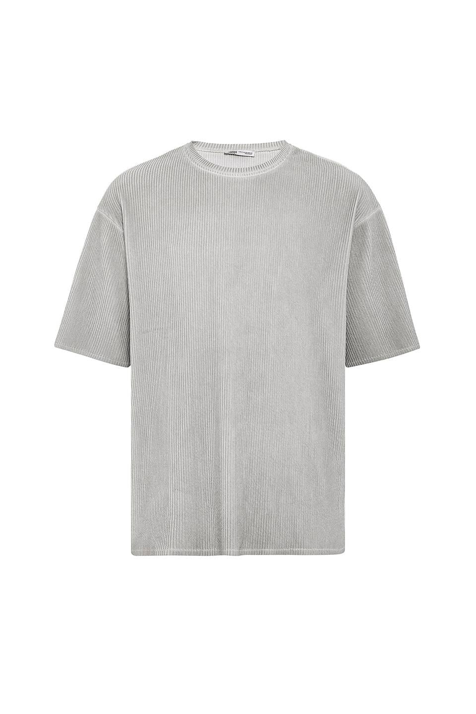 Machine-Washable Ottoman Basic Oversized T-Shirt