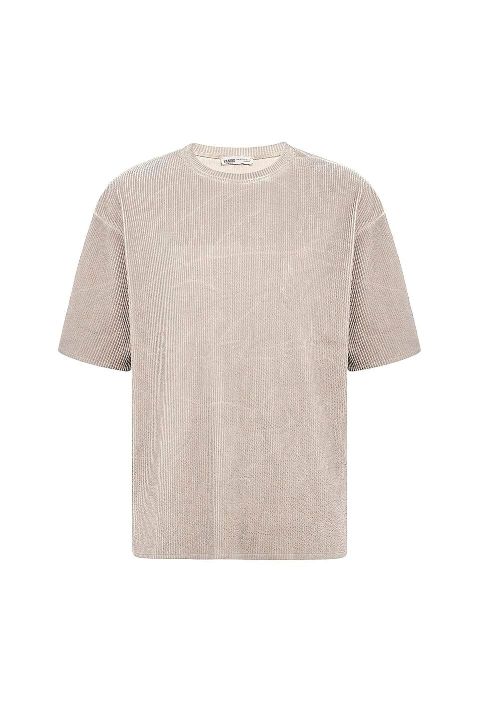 Machine-Washable Ottoman Basic Oversized T-Shirt