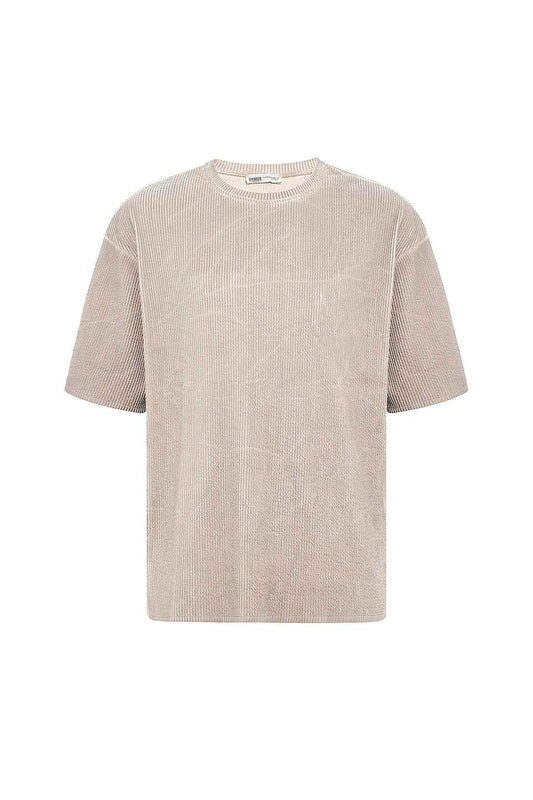 Machine-Washable Ottoman Basic Oversized T-Shirt