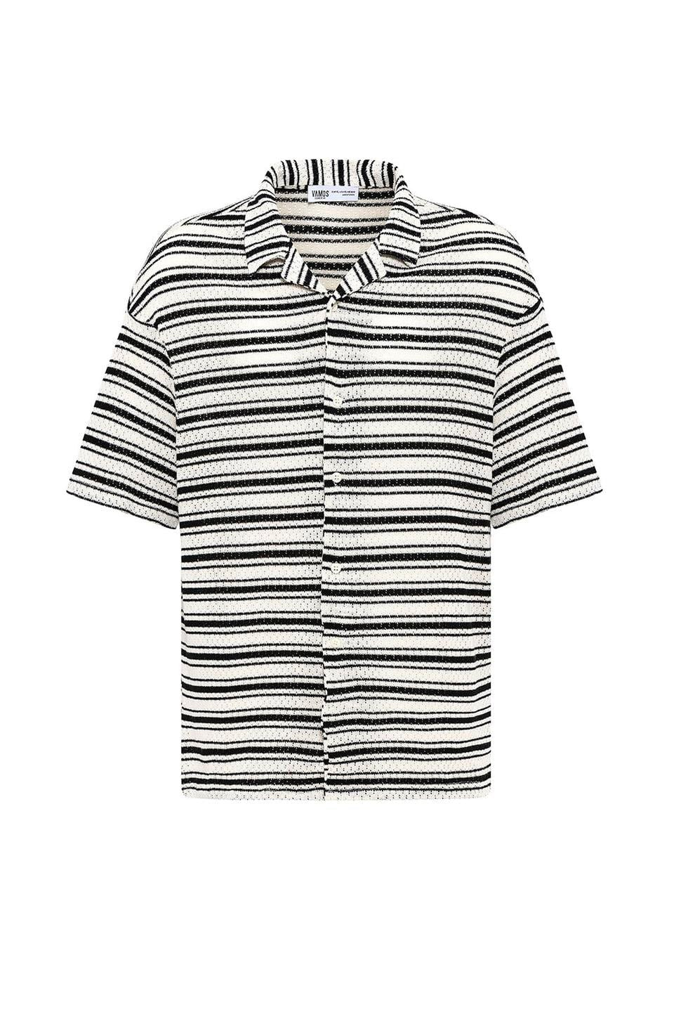 Oversized Striped Knit T-Shirt