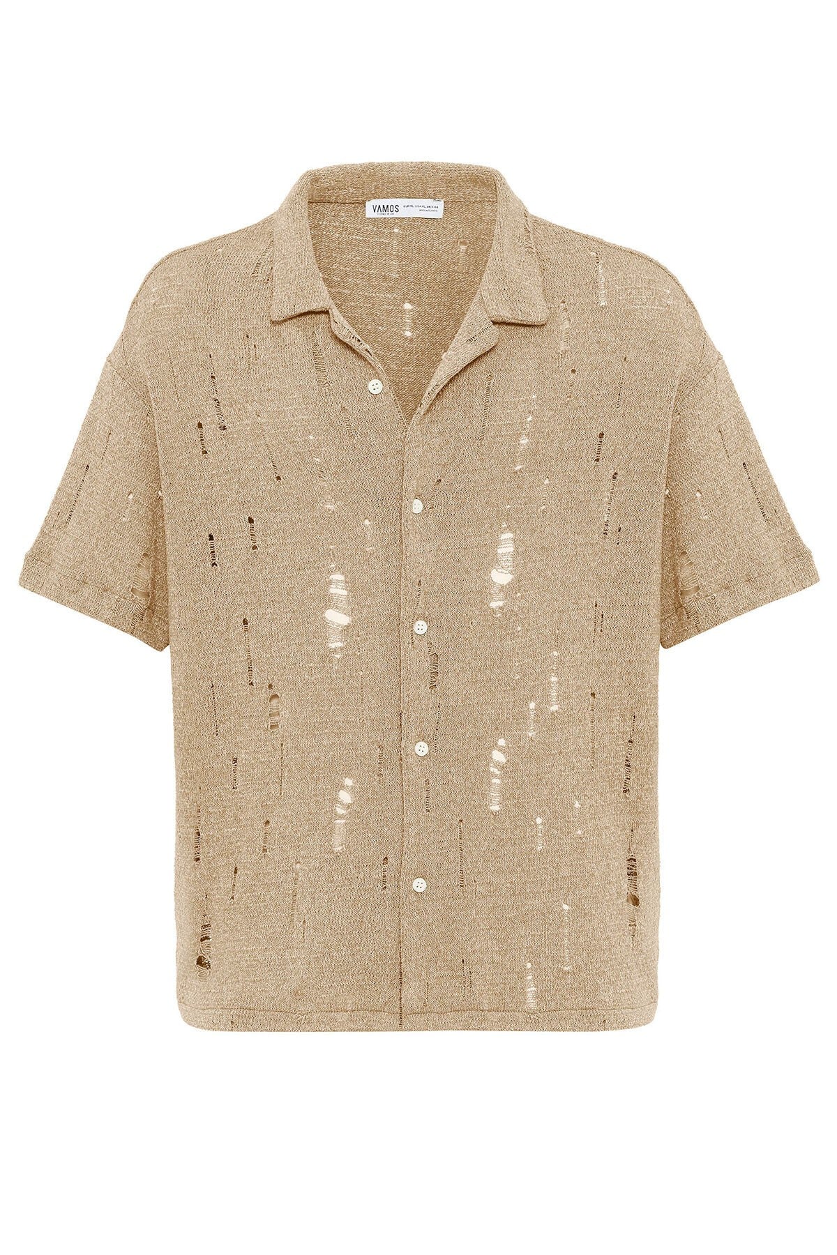 Oversized Knitted Shirt with Holes