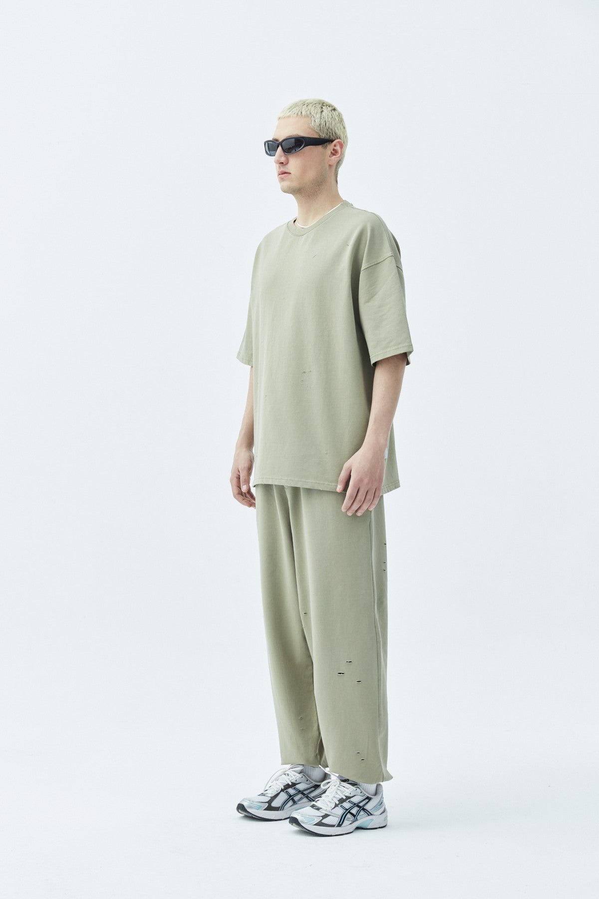 Oversized Sweatsuit Set with Cutout Details