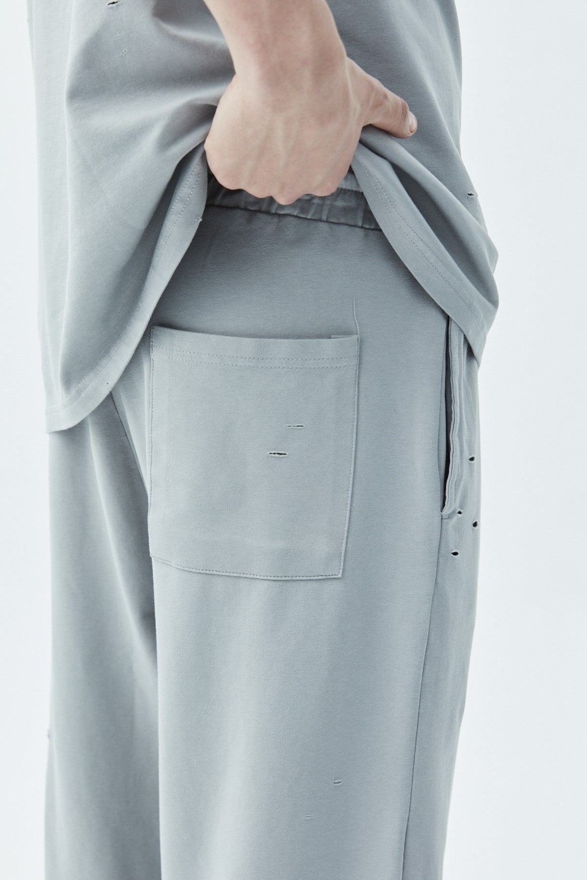 Oversized Sweatsuit Set with Cutout Details