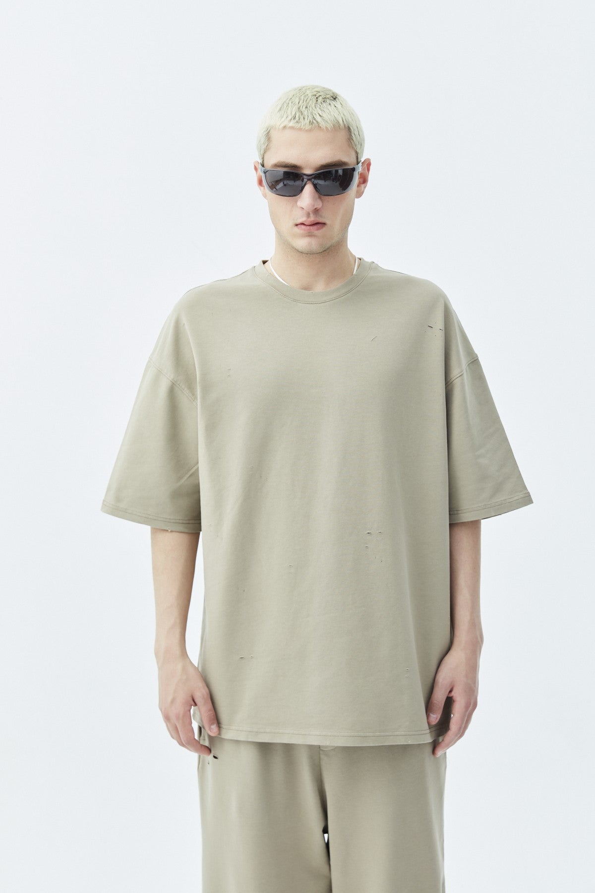 Oversized Sweatsuit Set with Cutout Details