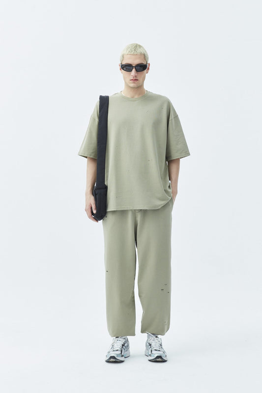 Oversized Sweatsuit Set with Cutout Details