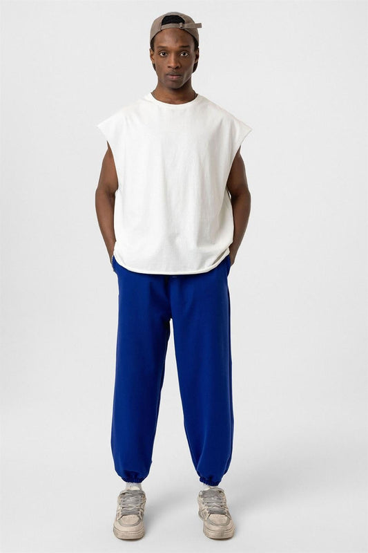 Basic Oversized Sweatpants with Elastic Cuffs