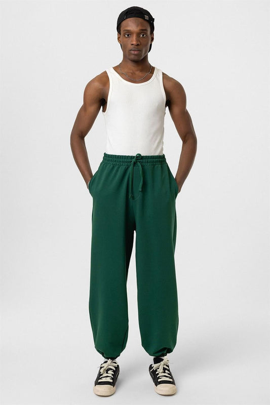 Basic Oversized Sweatpants with Elastic Cuffs