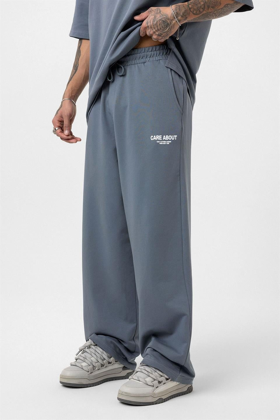 Care About Printed Oversized Sweatsuit Set - 40-573