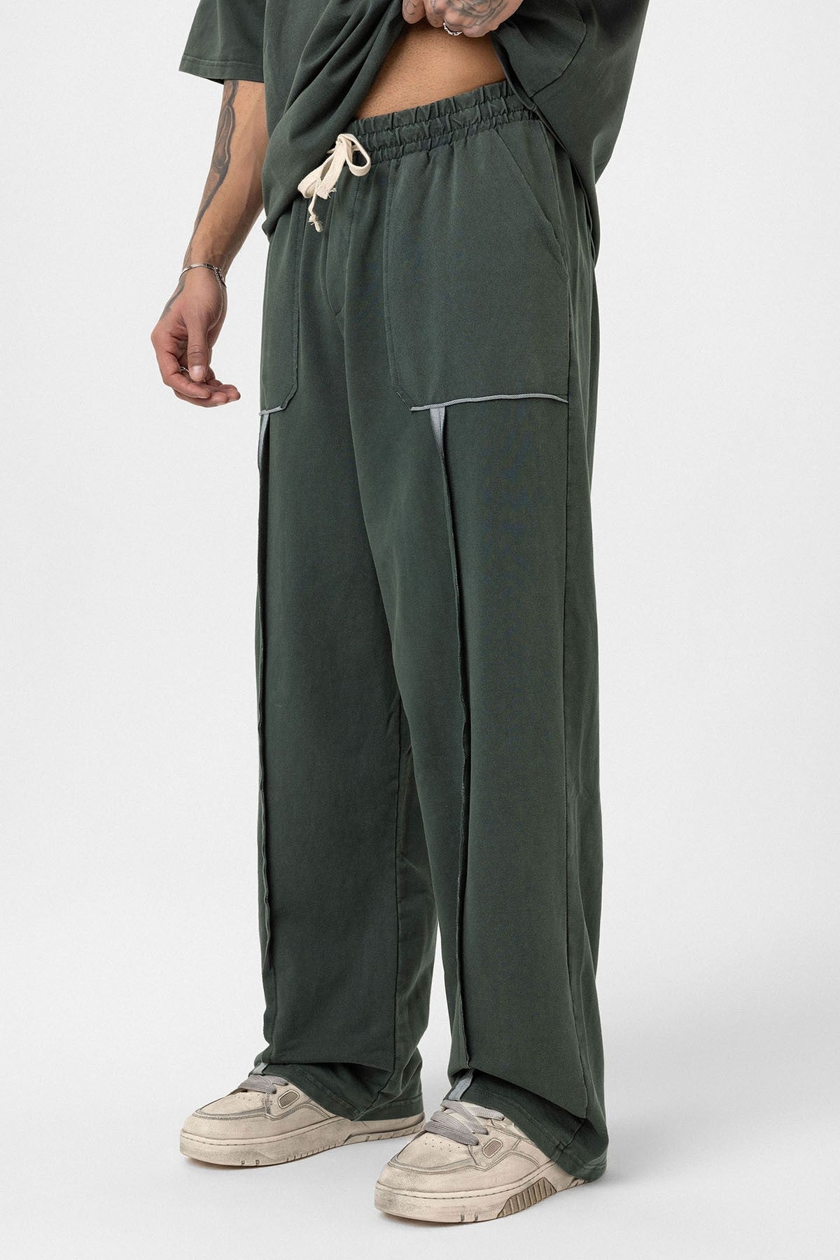 Oversized Printed Sweatsuit Set (Machine Washable)