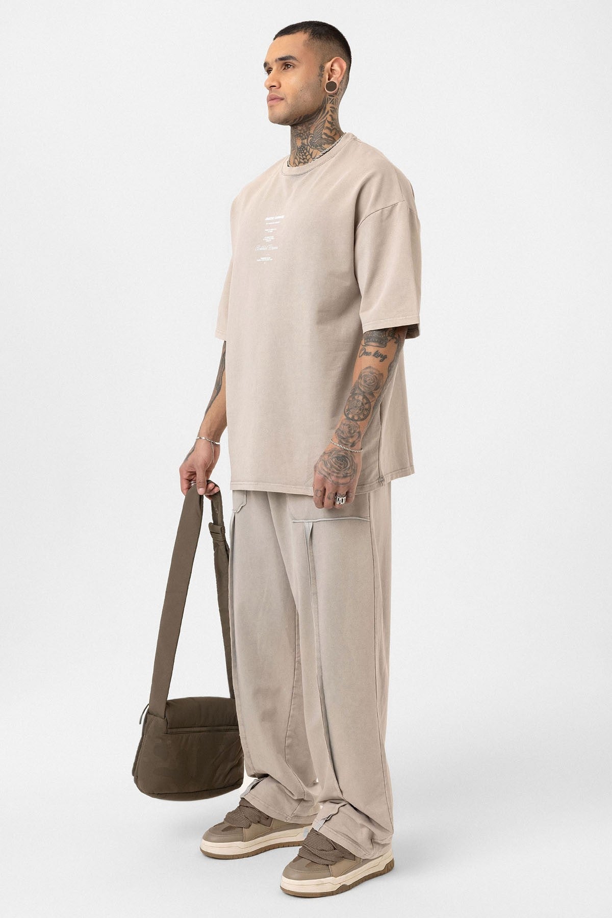 Oversized Printed Sweatsuit Set (Machine Washable)