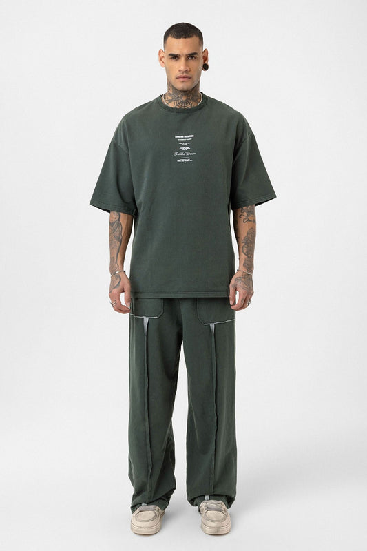 Oversized Printed Sweatsuit Set (Machine Washable)