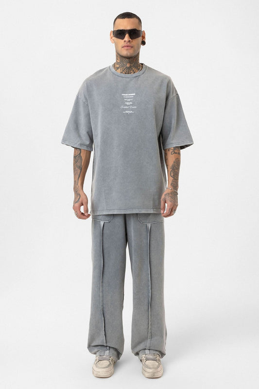 Oversized Printed Sweatsuit Set (Machine Washable)