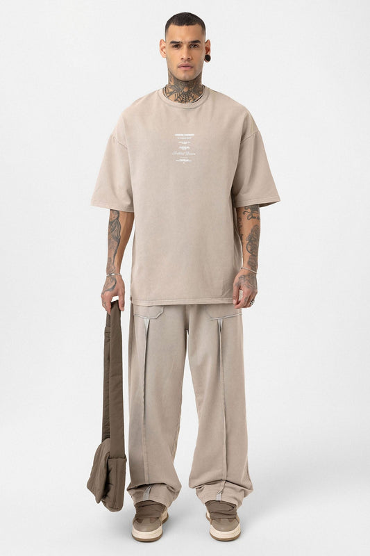 Oversized Printed Sweatsuit Set (Machine Washable)