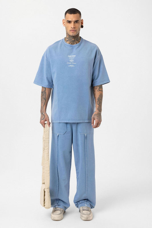 Oversized Printed Sweatsuit Set (Machine Washable)