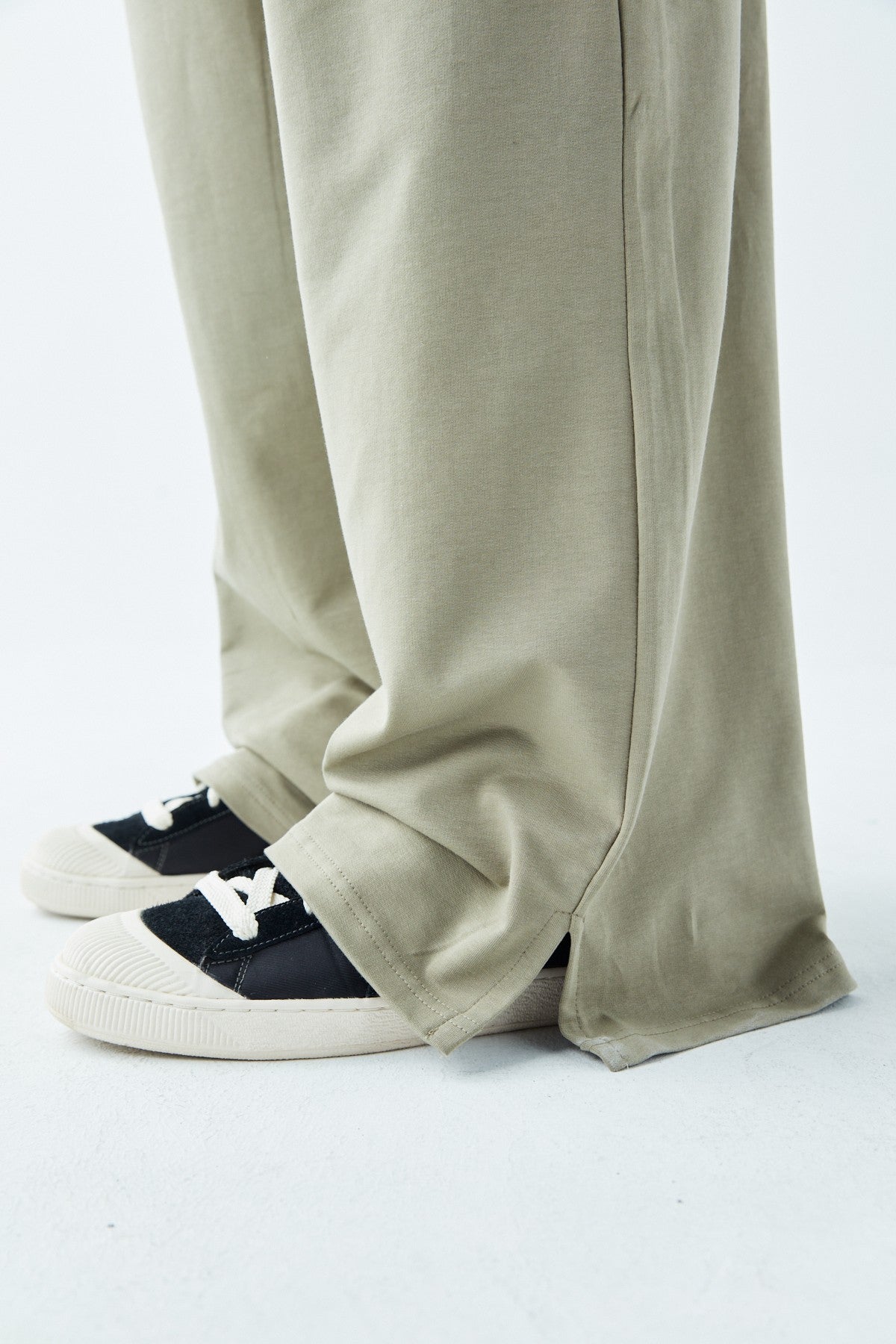 Oversized Sweatpants with Cuffed Legs and Side Pockets