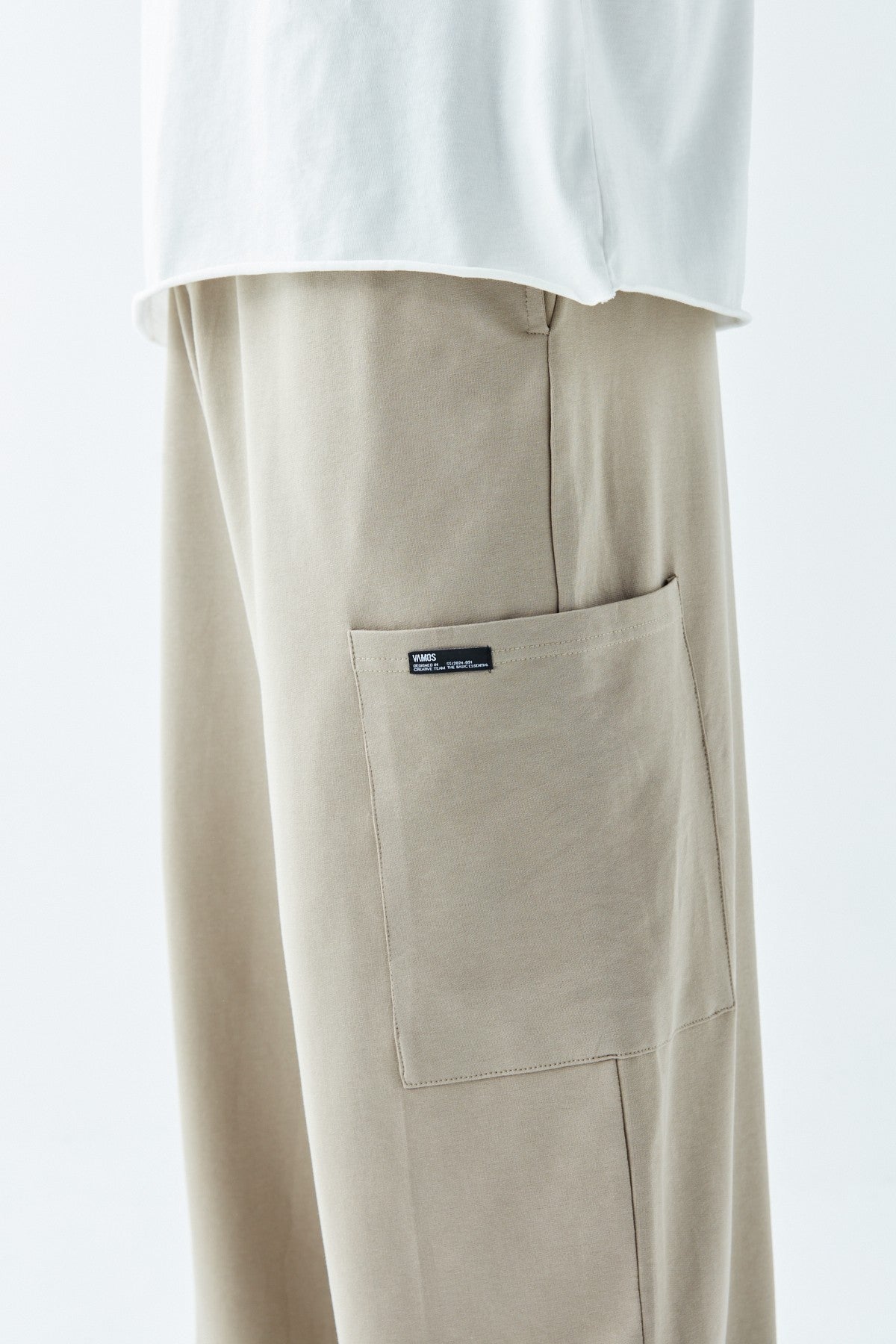 Oversized Sweatpants with Cuffed Legs and Side Pockets
