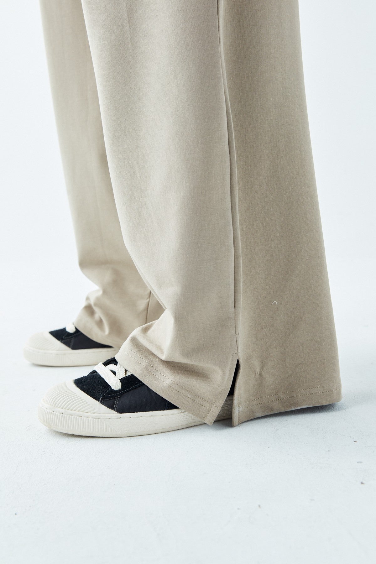 Oversized Sweatpants with Cuffed Legs and Side Pockets
