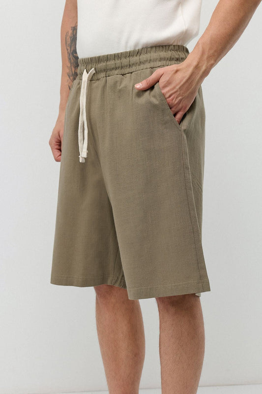 Basic Oversized Linen Shorts