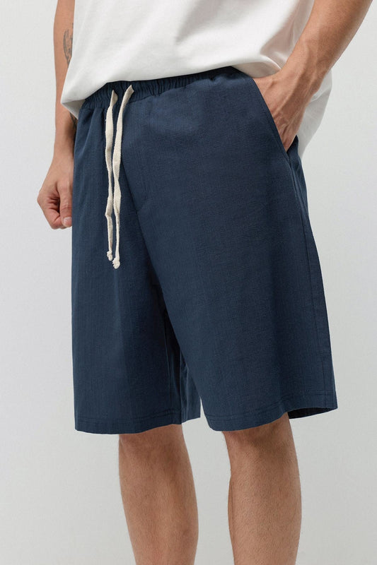 Basic Oversized Linen Shorts