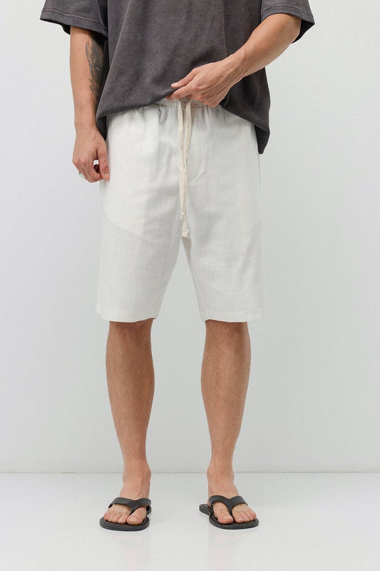 Basic Oversized Linen Shorts
