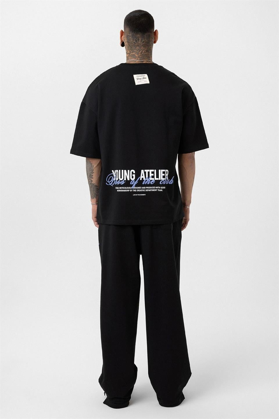 Oversized Sweatsuit Set with Slit Hem