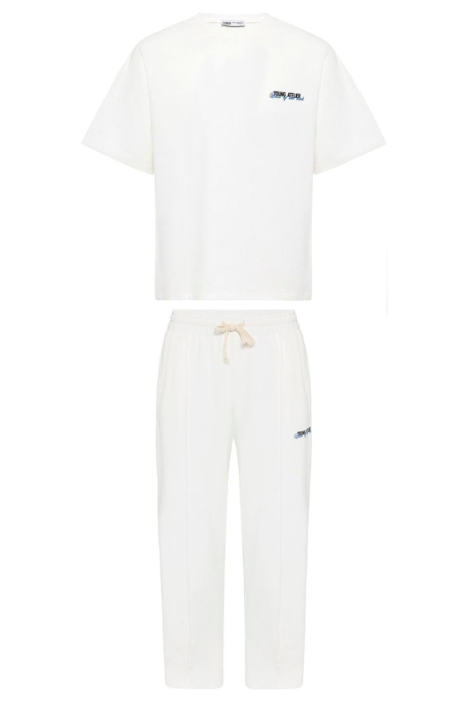 Oversized Sweatsuit Set with Slit Hem