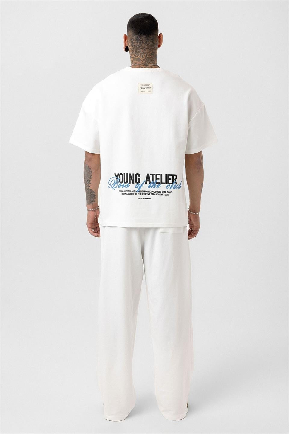 Oversized Sweatsuit Set with Slit Hem