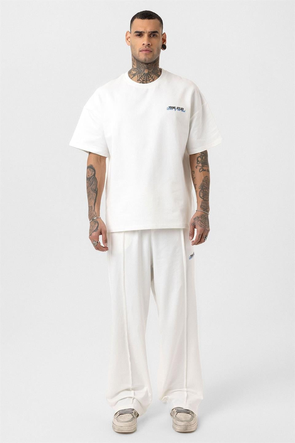 Oversized Sweatsuit Set with Slit Hem