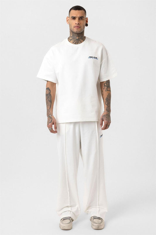 Oversized Sweatsuit Set with Slit Hem