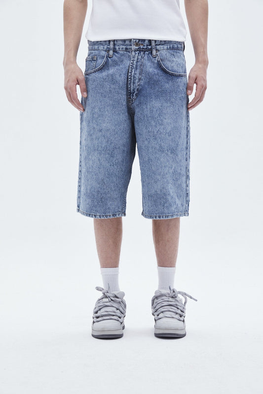 Oversized Denim Bermuda Shorts 40-641