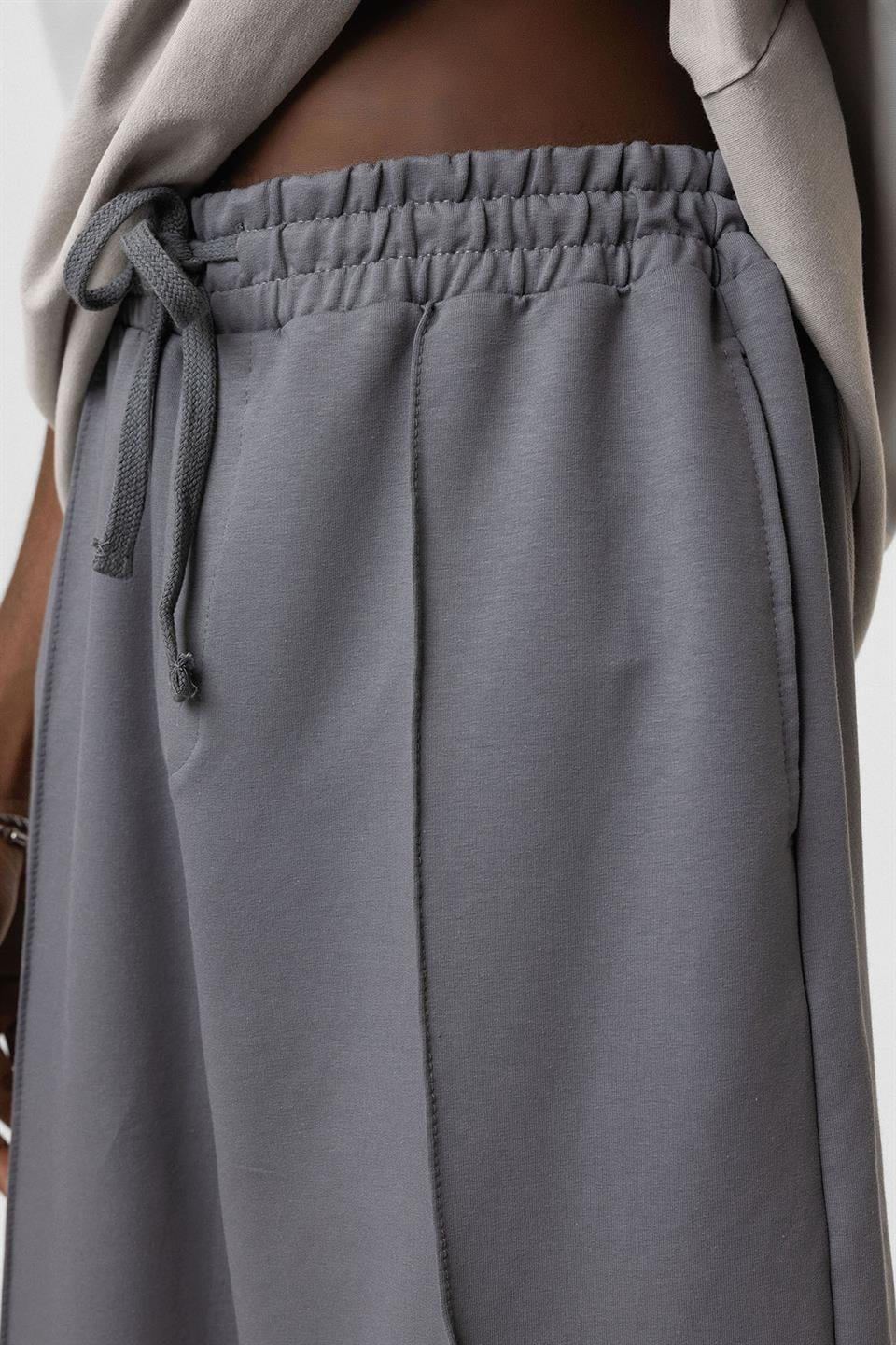 Oversized Sweatpants with Stitching Details