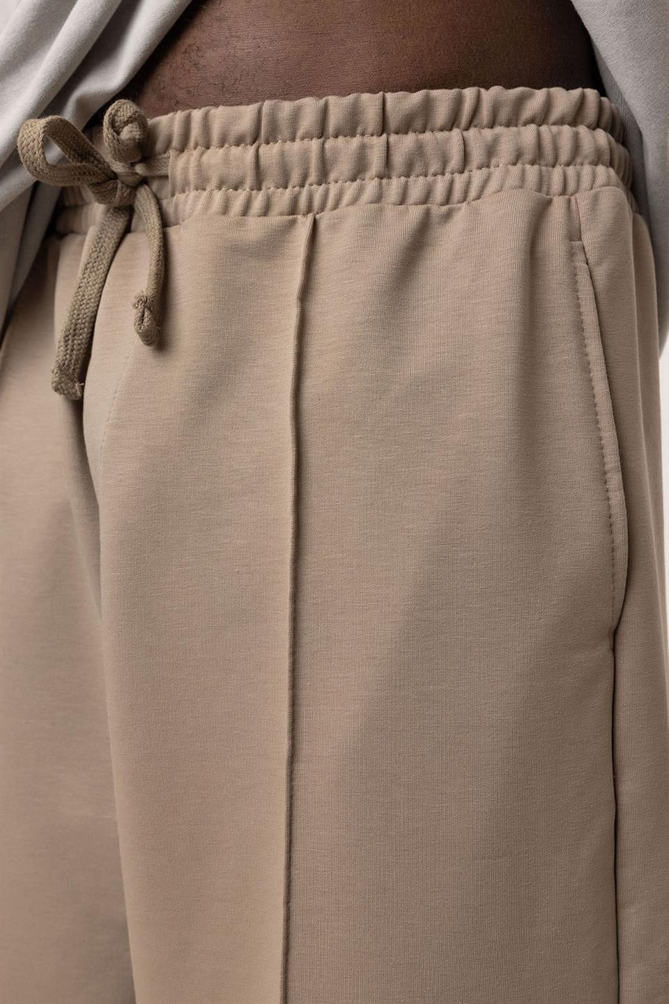 Oversized Sweatpants with Stitching Details