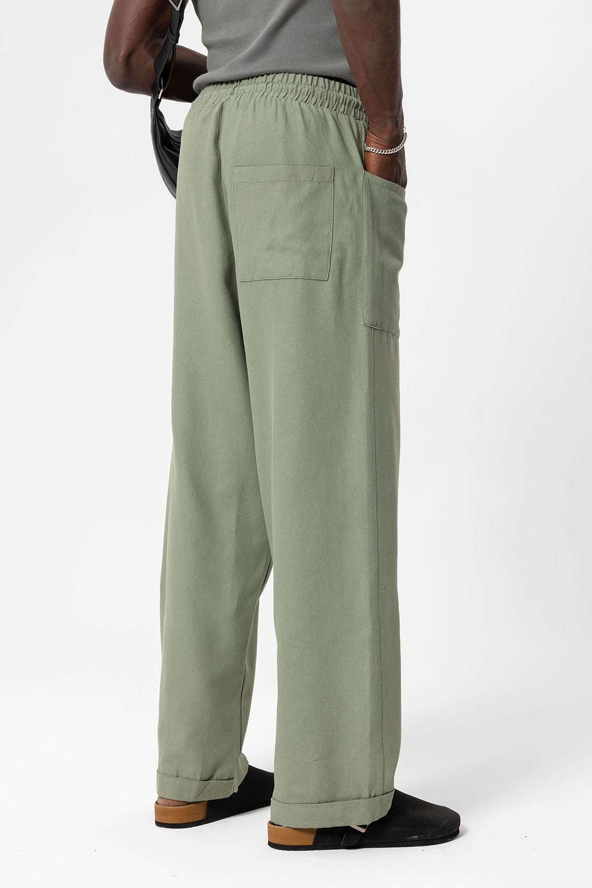 Baggy Linen Pants with Side Pockets